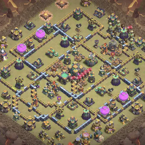 TH14 anti air cwl war base layout #073