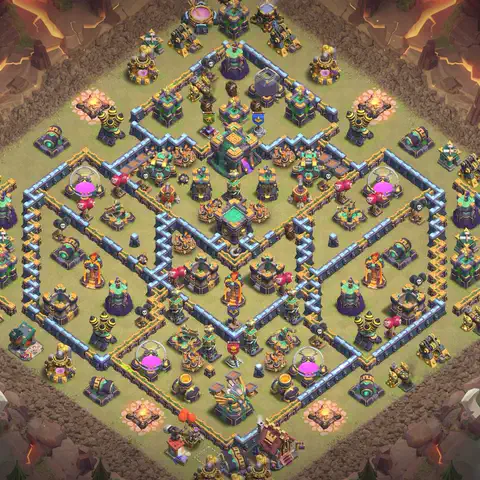 TH14 anti air cwl war base layout #079