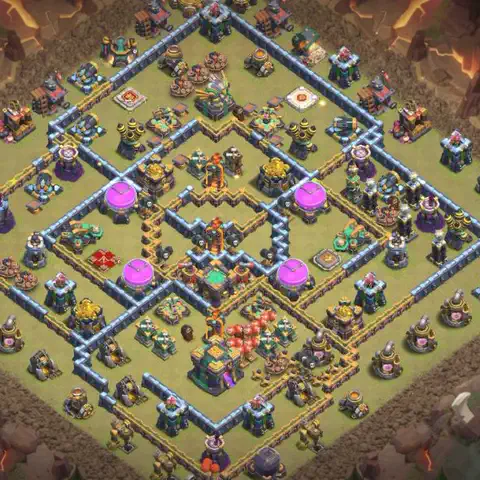 TH14 anti lavaloon war defense base layout #006