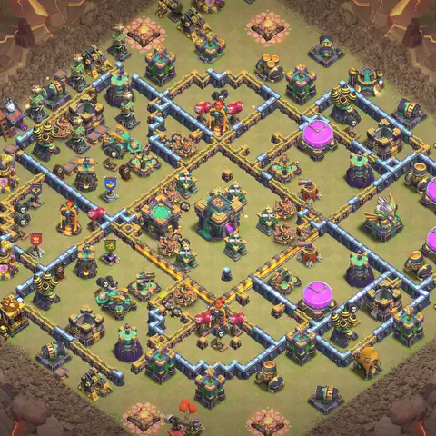 TH14 anti hydra war defense base layout #066