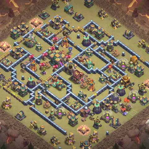TH14 anti hydra war defense base layout #069