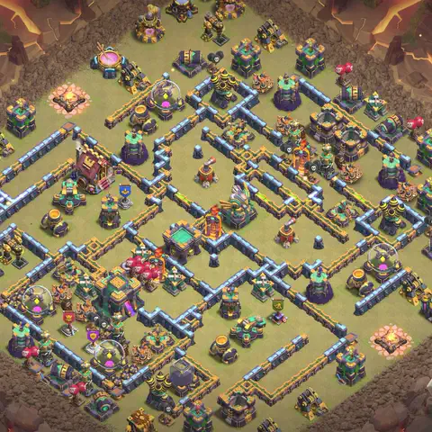 TH14 anti lavaloon war defense base layout #075