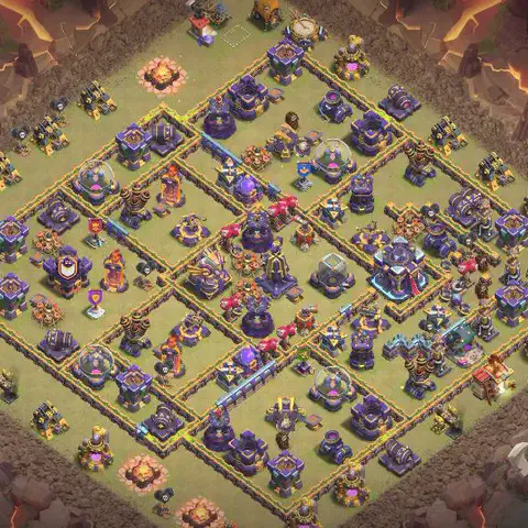 TH15 anti e-drag anti 3-star war base layout #008