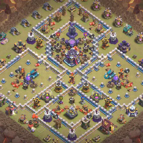 TH15 anti air anti 3-star war base layout #014