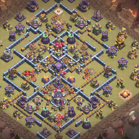 TH15 anti e-drag anti 3-star war base layout #017