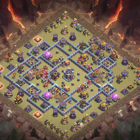 TH15 anti lavaloon anti 3-star war base layout #026