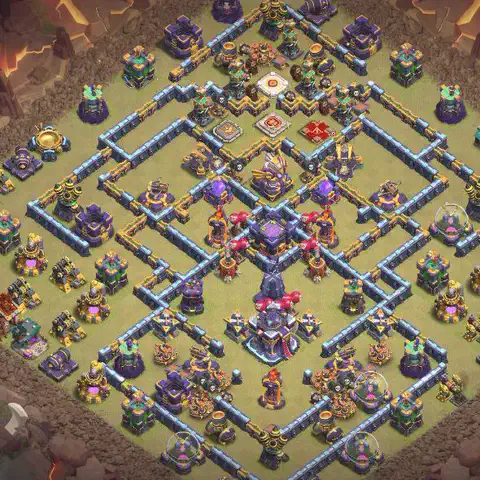 TH15 anti air anti 3-star war base layout #032