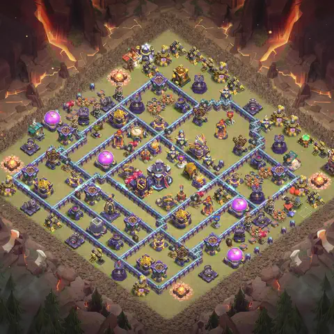 TH15 anti blimp anti 3-star war base layout #038