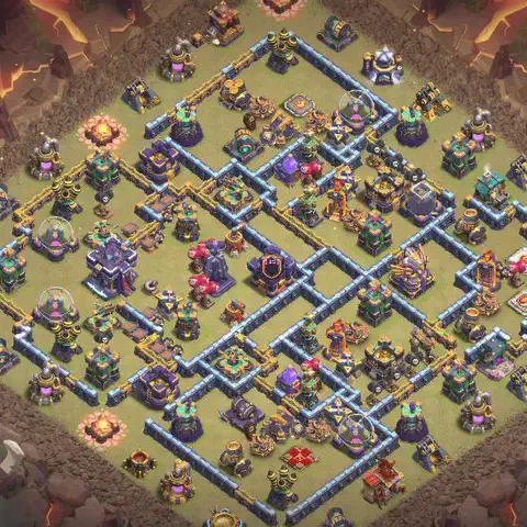 TH15 anti air anti 3-star war base layout #050