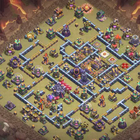TH15 anti e-drag anti 3-star war base layout #053