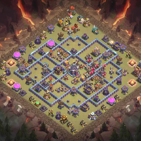 TH15 anti e-drag anti 3-star war base layout #059