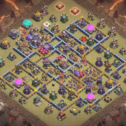 TH15 anti lavaloon anti 3-star war base layout #062
