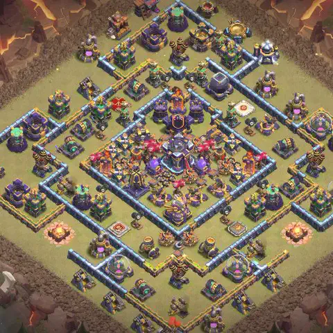 TH15 anti e-drag anti 3-star war base layout #068