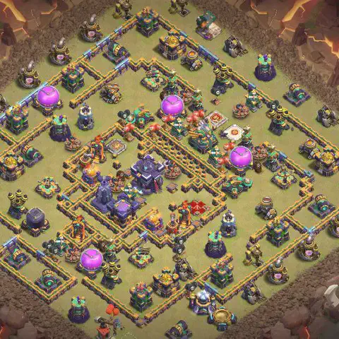TH15 anti hydra anti 3-star war base layout #071