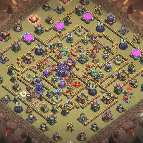 TH15 anti air anti 3-star war base layout #083