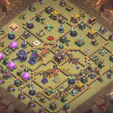TH15 anti blimp anti 3-star war base layout #089