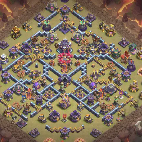 TH15 anti hydra anti 3-star war base layout #095