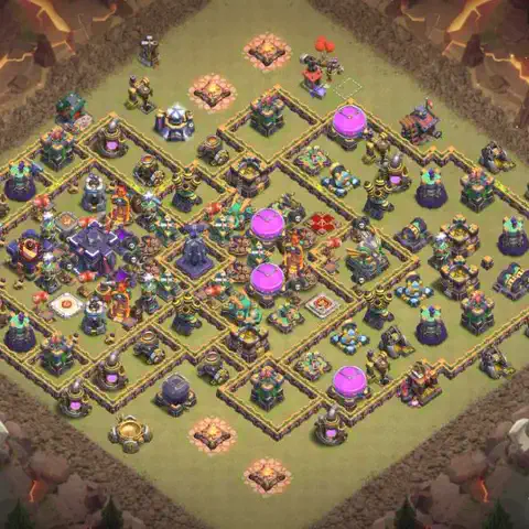 TH15 anti blimp anti 3-star war base layout #098