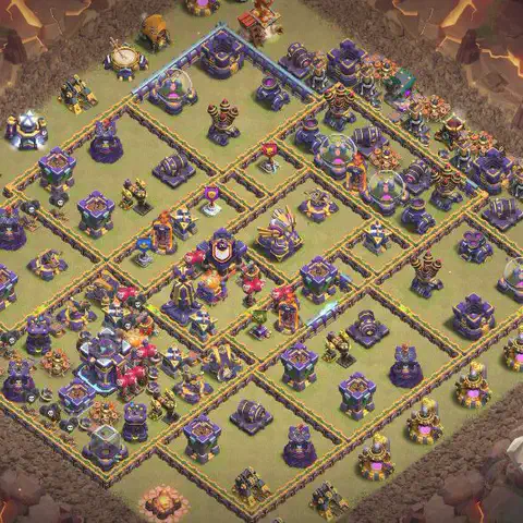 TH15 anti lavaloon cwl war base layout #010