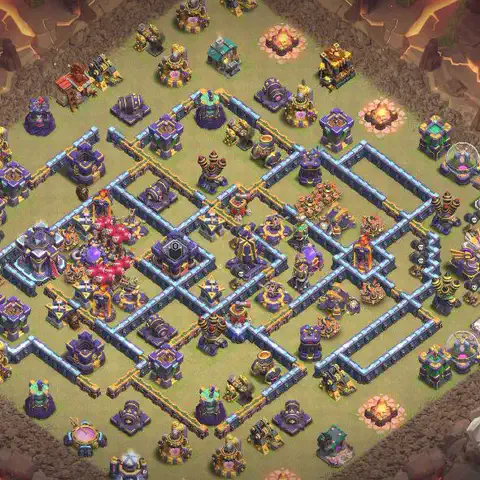 TH15 anti blimp cwl war base layout #019