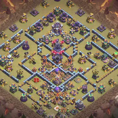 TH15 anti root rider cwl war base layout #022