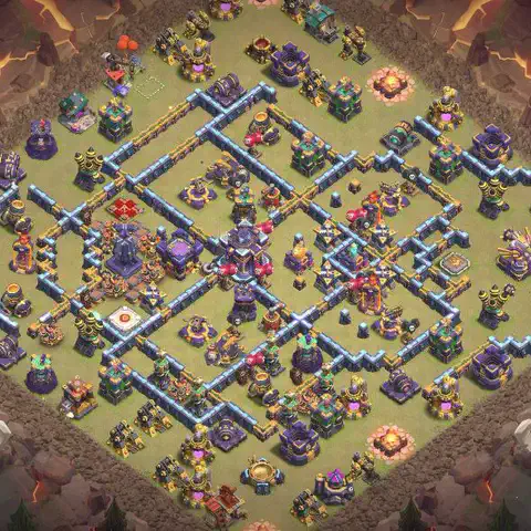 TH15 anti blimp cwl war base layout #031