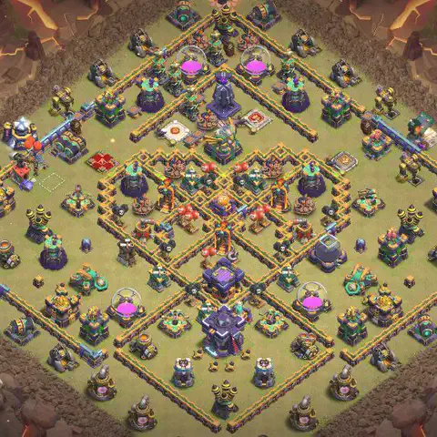 TH15 anti lavaloon cwl war base layout #070
