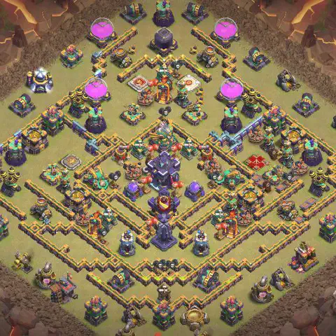 TH15 anti air cwl war base layout #082