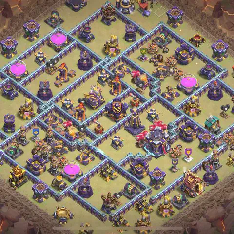 TH15 anti blimp cwl war base layout #091