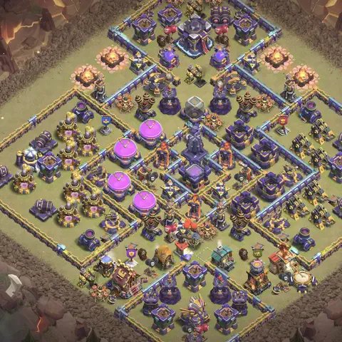 TH15 anti air war defense base layout #006