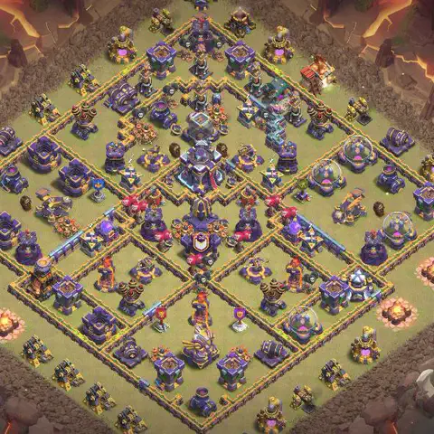 TH15 anti hydra war defense base layout #009
