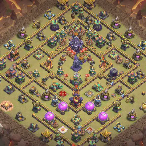 TH15 anti lavaloon war defense base layout #087