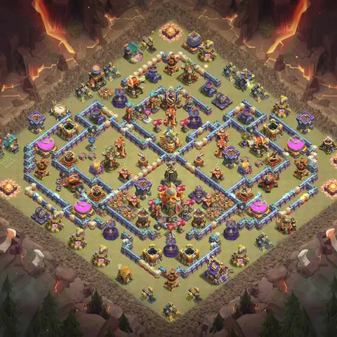 TH16 anti hydra anti 3-star war base layout #008