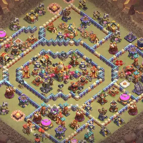 TH16 anti hydra anti 3-star war base layout #020