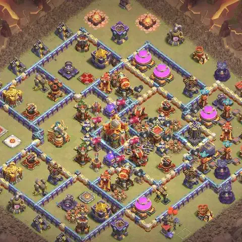 TH16 anti root rider anti 3-star war base layout #023