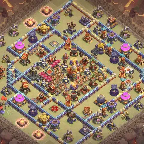 TH16 anti lavaloon anti 3-star war base layout #026