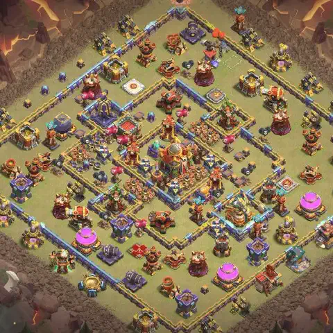 TH16 anti lavaloon anti 3-star war base layout #035