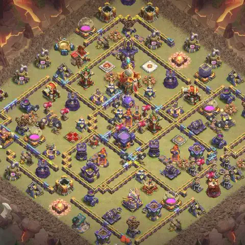 TH16 anti root rider anti 3-star war base layout #038