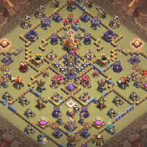 TH16 anti blimp anti 3-star war base layout #041
