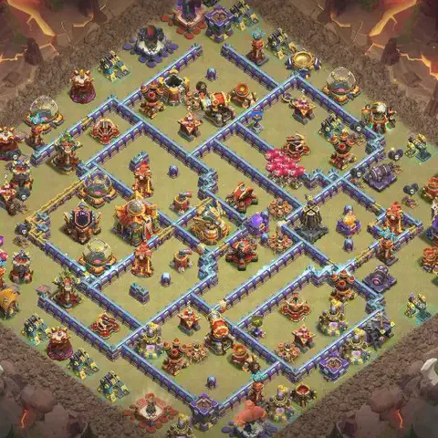 TH16 anti e-drag anti 3-star war base layout #044
