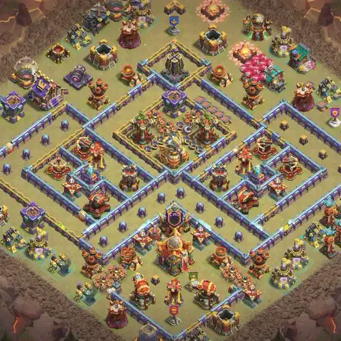 TH16 anti blimp anti 3-star war base layout #047