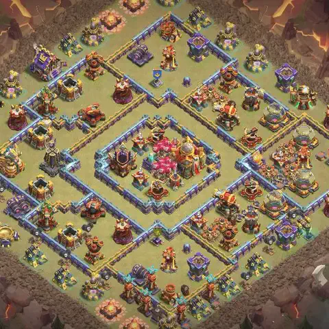 TH16 anti e-drag anti 3-star war base layout #059