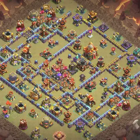 TH16 anti lavaloon anti 3-star war base layout #071