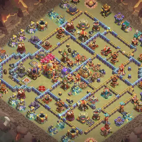 TH16 anti blimp anti 3-star war base layout #083
