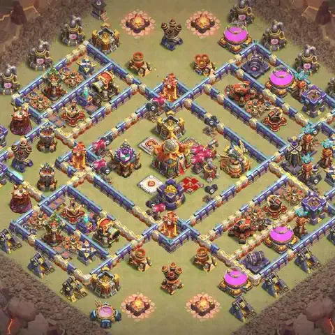 TH16 anti hydra cwl war base layout #016