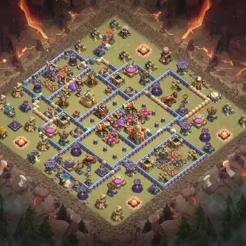 TH16 anti hydra cwl war base layout #025