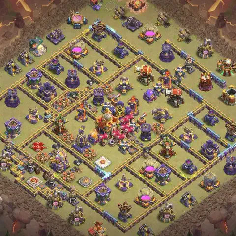TH16 anti blimp cwl war base layout #046