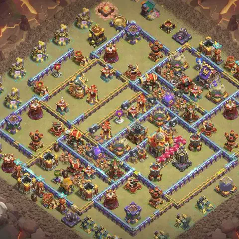 TH16 anti hydra cwl war base layout #052
