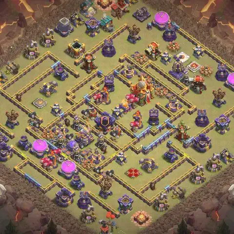 TH16 anti root rider cwl war base layout #073