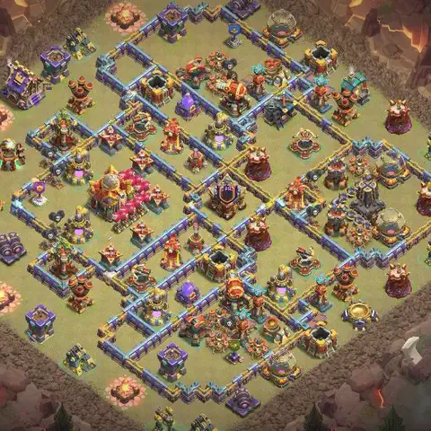 TH16 anti hydra cwl war base layout #076